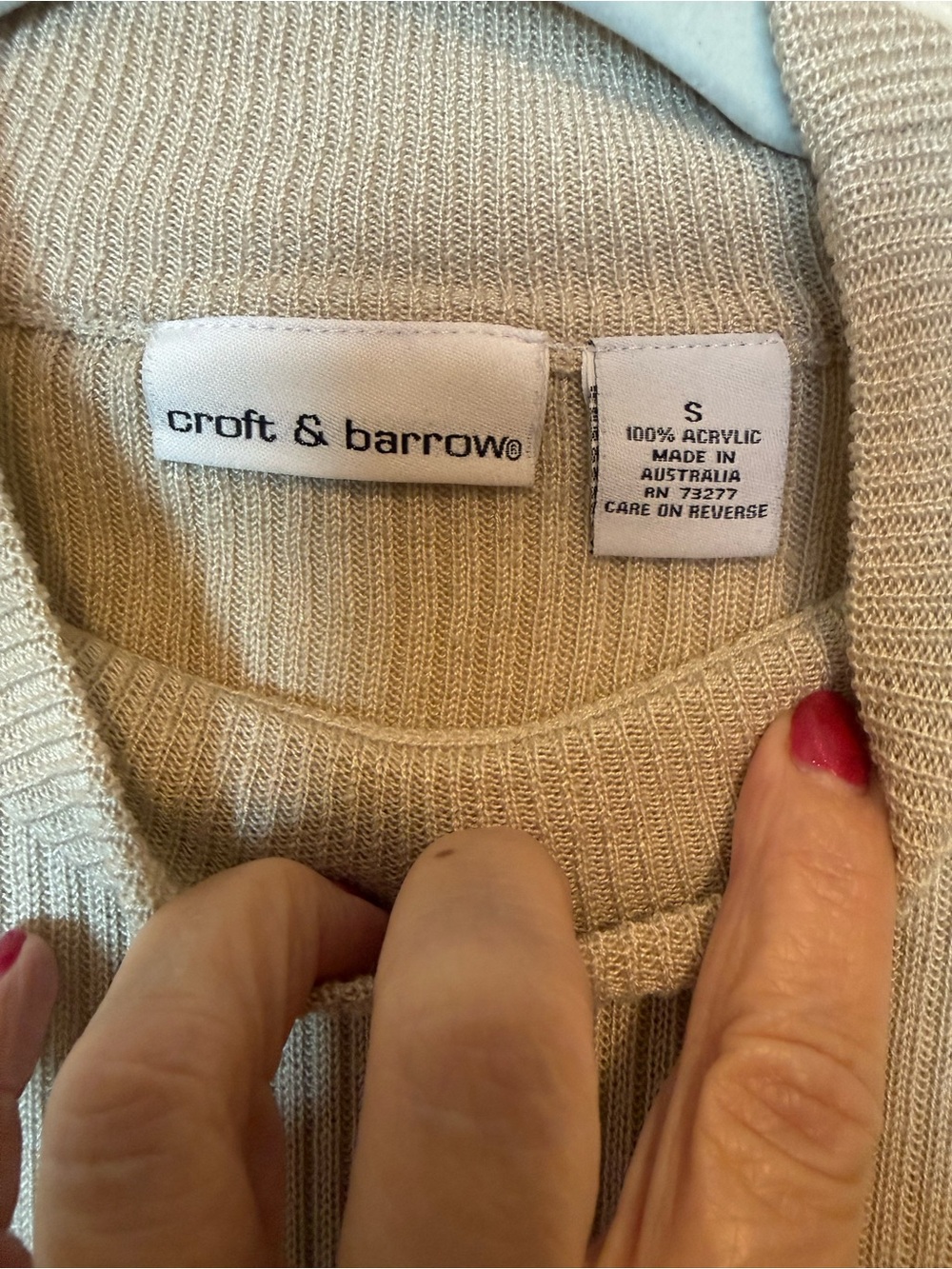 Hand Embroidered Custom Holding Hands Otters on Vintage Beige Mock Neck Sweater - Picture 8 of 13
